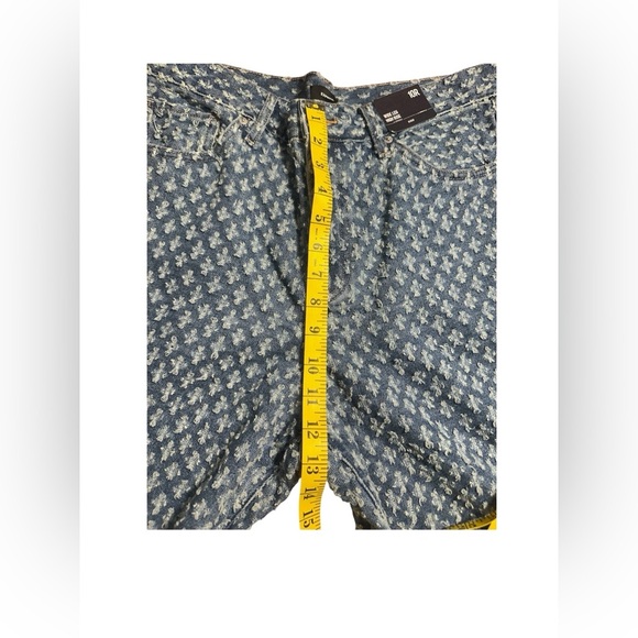 Express Blue Flare Wide Leg Denim - Picture 6 of 8